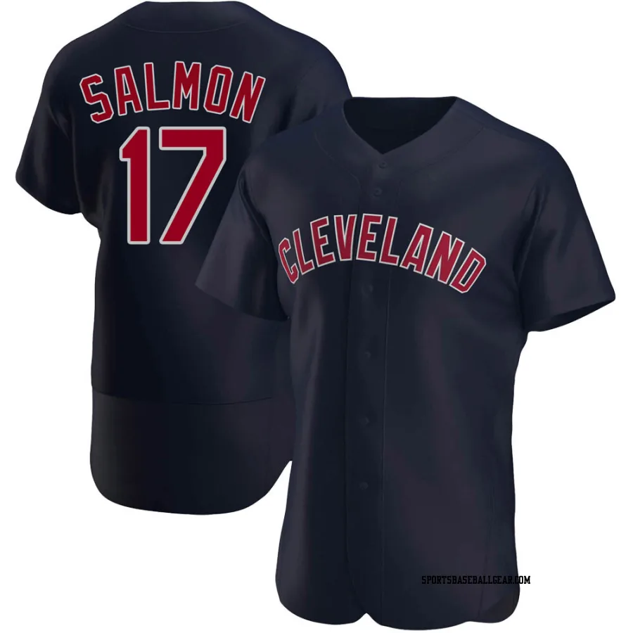 Chico Salmon Men's Cleveland Guardians Navy Authentic Alternate Jersey