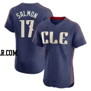 Chico Salmon Men's Cleveland Guardians Navy Elite 2024 City Connect Jersey