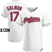 Chico Salmon Men's Cleveland Guardians White Authentic Home Jersey