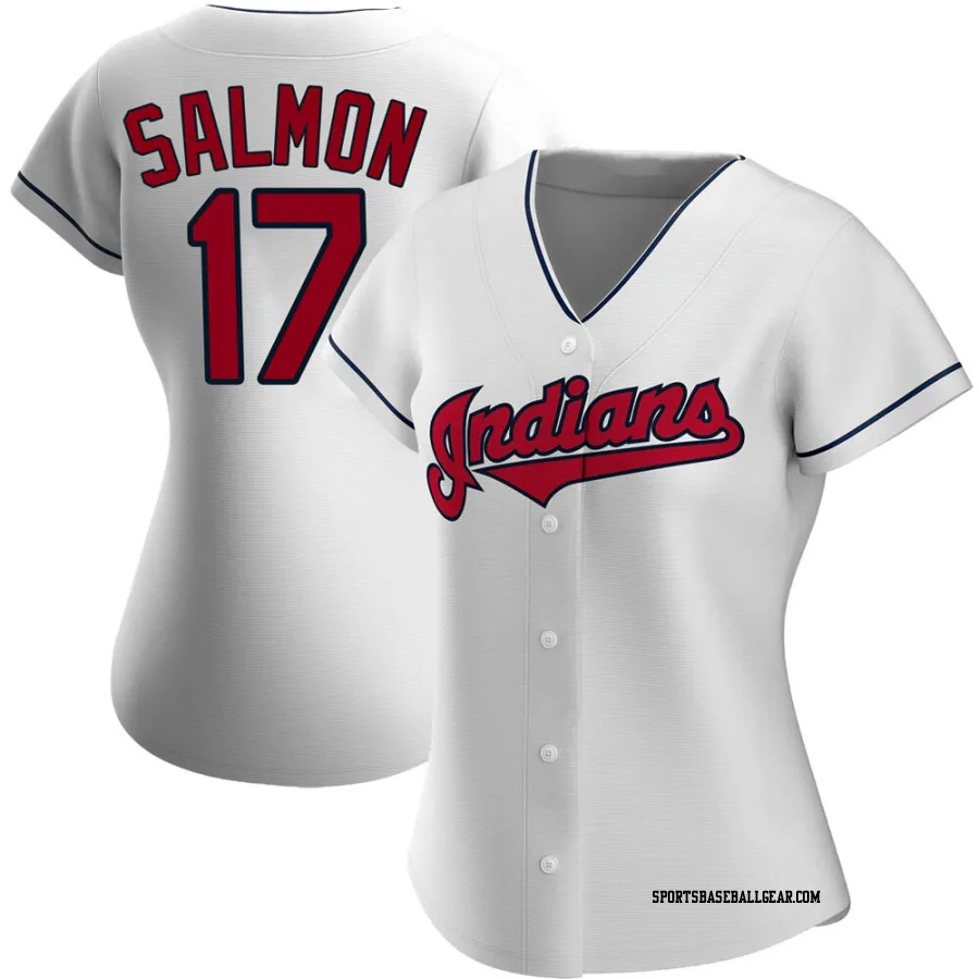 Chico Salmon Women's Cleveland Guardians White Authentic Home Jersey