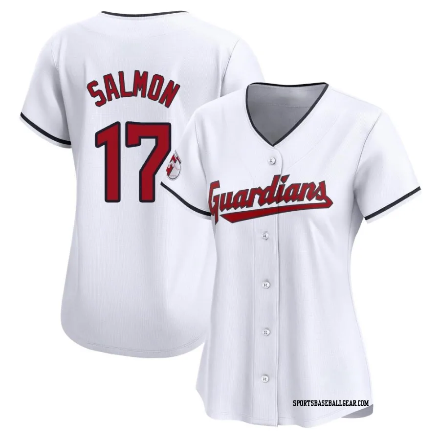 Chico Salmon Women's Cleveland Guardians White Limited Home Jersey