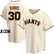 Chili Davis Men's San Francisco Giants Cream Replica Home Jersey