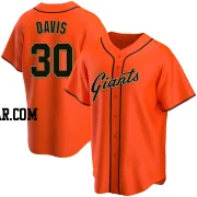 Chili Davis Men's San Francisco Giants Orange Replica Alternate Jersey