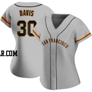 Chili Davis Women's San Francisco Giants Gray Authentic Road Jersey