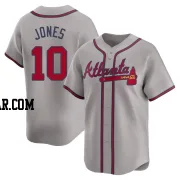 Chipper Jones Men's Atlanta Braves Gray Limited Away Jersey