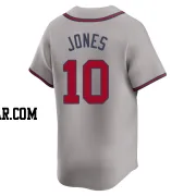 Chipper Jones Men's Atlanta Braves Gray Limited Away Jersey