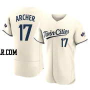 Chris Archer Men's Minnesota Twins Cream Authentic Alternate 2023 Jersey