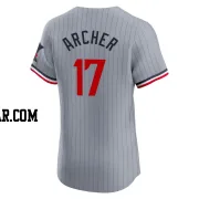 Chris Archer Men's Minnesota Twins Gray Elite Road Jersey