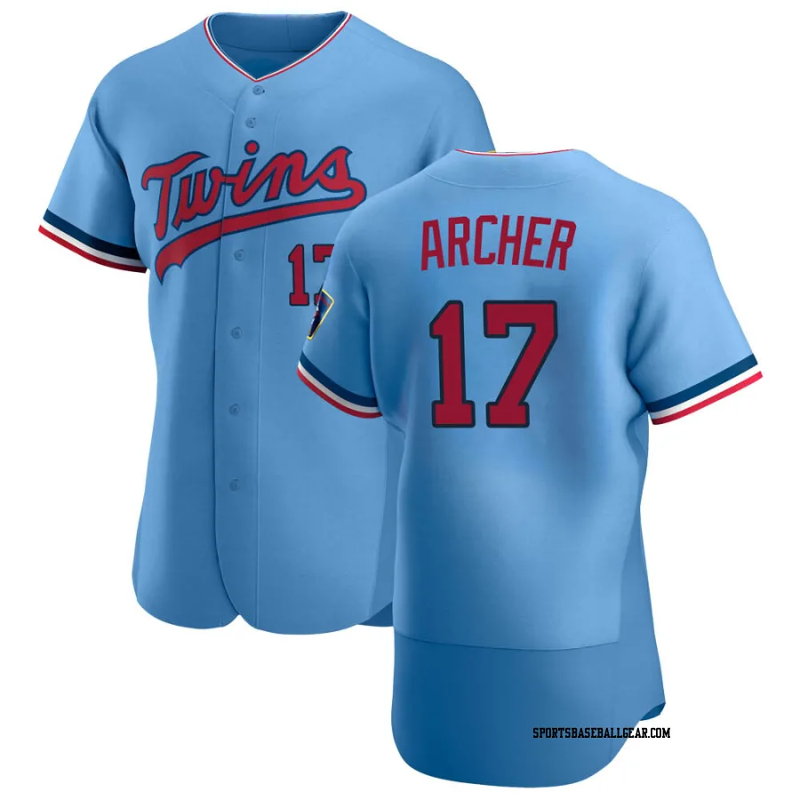 Chris Archer Men's Minnesota Twins Light Blue Authentic Alternate Jersey