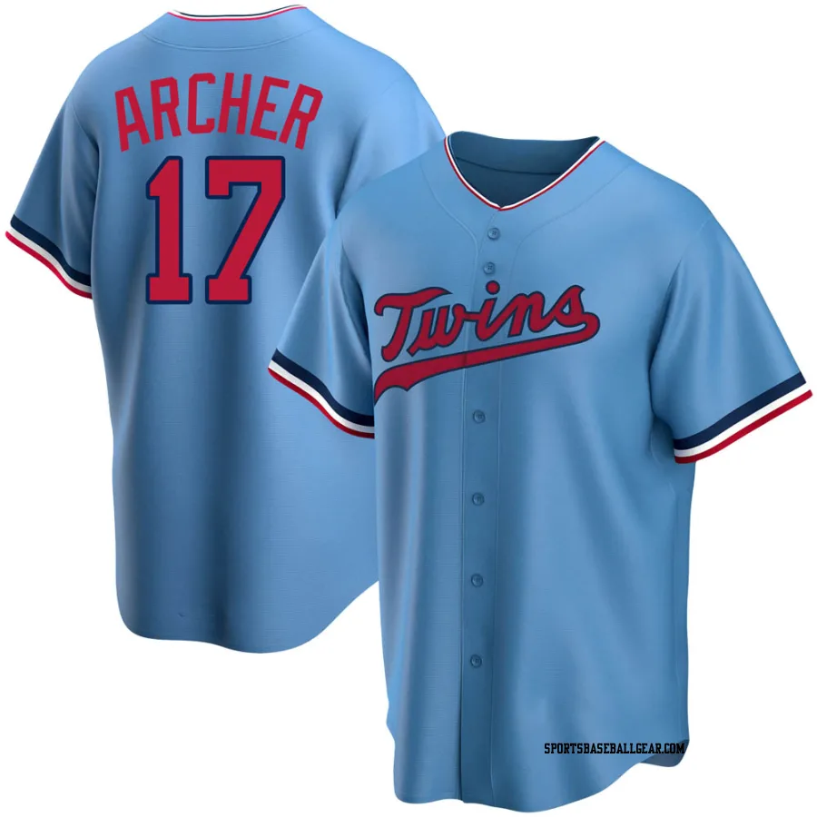 Chris Archer Men's Minnesota Twins Light Blue Replica Alternate Jersey