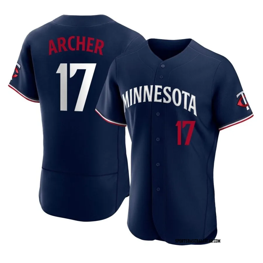 Chris Archer Men's Minnesota Twins Navy Authentic Alternate Jersey