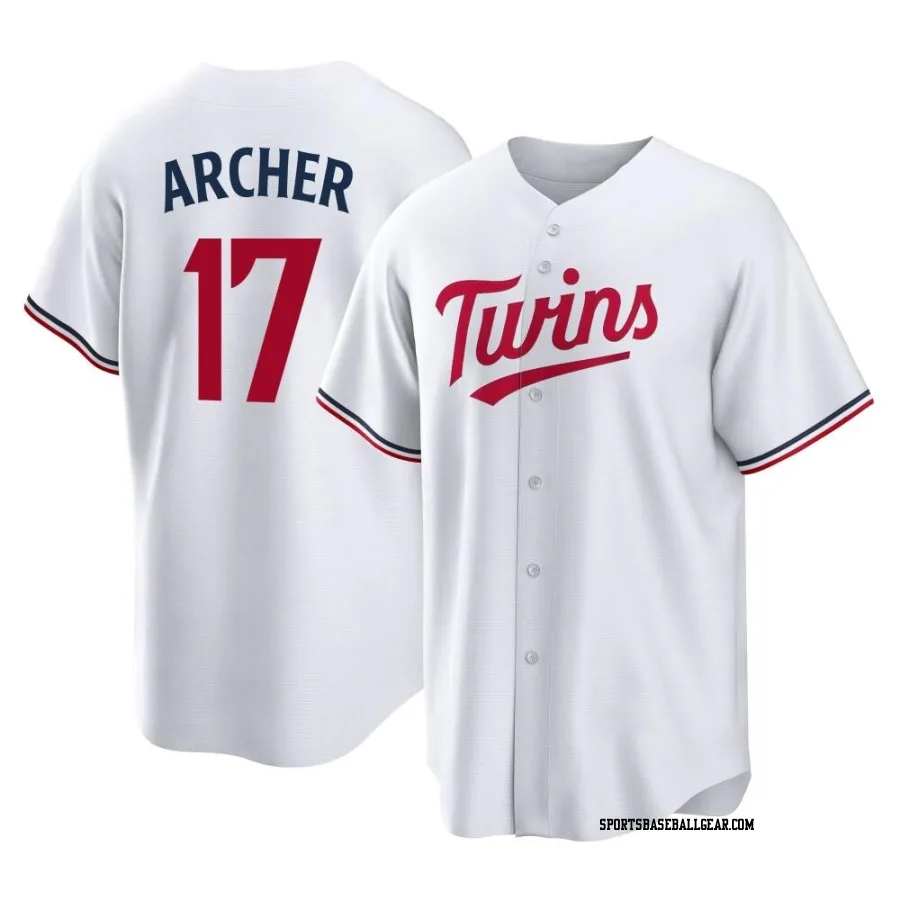 Chris Archer Men's Minnesota Twins White Replica Home Jersey