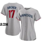 Chris Archer Women's Minnesota Twins Gray Authentic Road Jersey