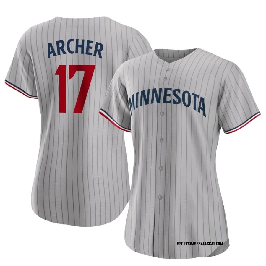 Chris Archer Women's Minnesota Twins Gray Authentic Road Jersey