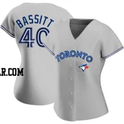 Chris Bassitt Women's Toronto Blue Jays Gray Authentic Road Jersey