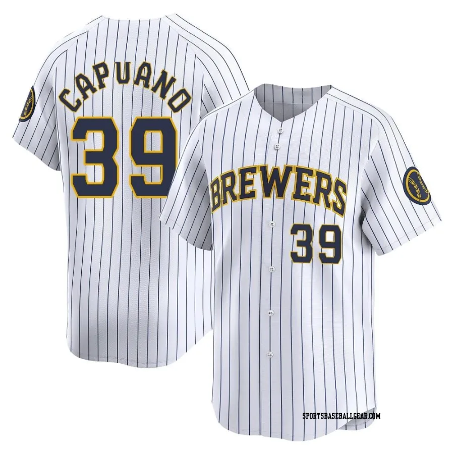 Chris Capuano Men's Milwaukee Brewers White Limited Alternate Jersey