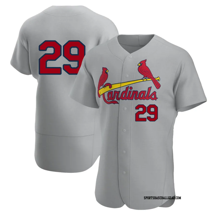 Chris Carpenter Men's St. Louis Cardinals Gray Authentic Road Jersey