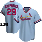 Chris Carpenter Men's St. Louis Cardinals Light Blue Replica Road Cooperstown Collection Jersey