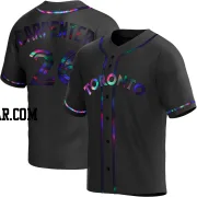 Chris Carpenter Men's Toronto Blue Jays Black Holographic Replica Alternate Jersey