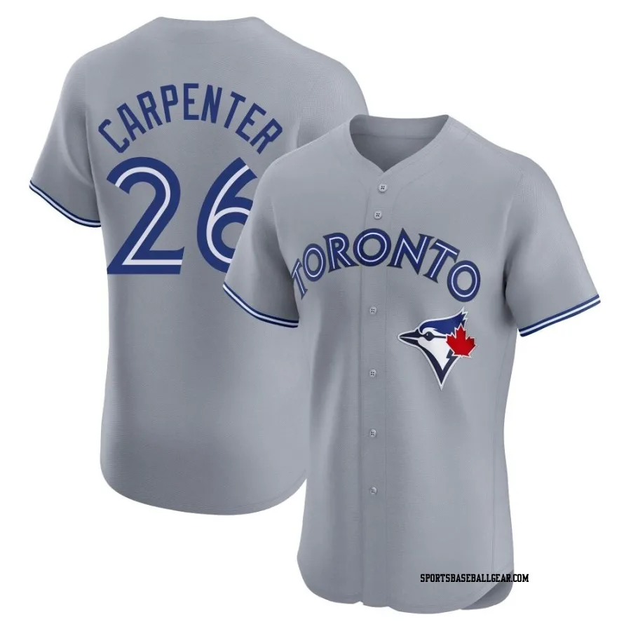 Chris Carpenter Men's Toronto Blue Jays Gray Elite Road Jersey