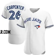 Chris Carpenter Men's Toronto Blue Jays White Authentic Home Jersey