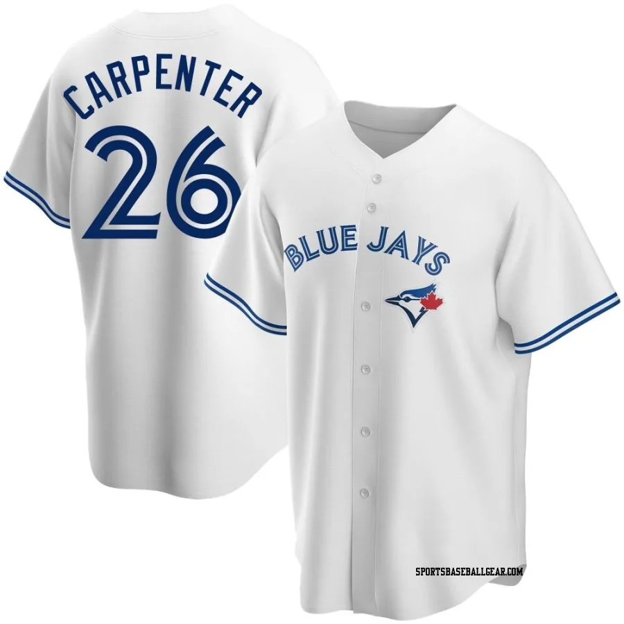 Chris Carpenter Men's Toronto Blue Jays White Replica Home Jersey