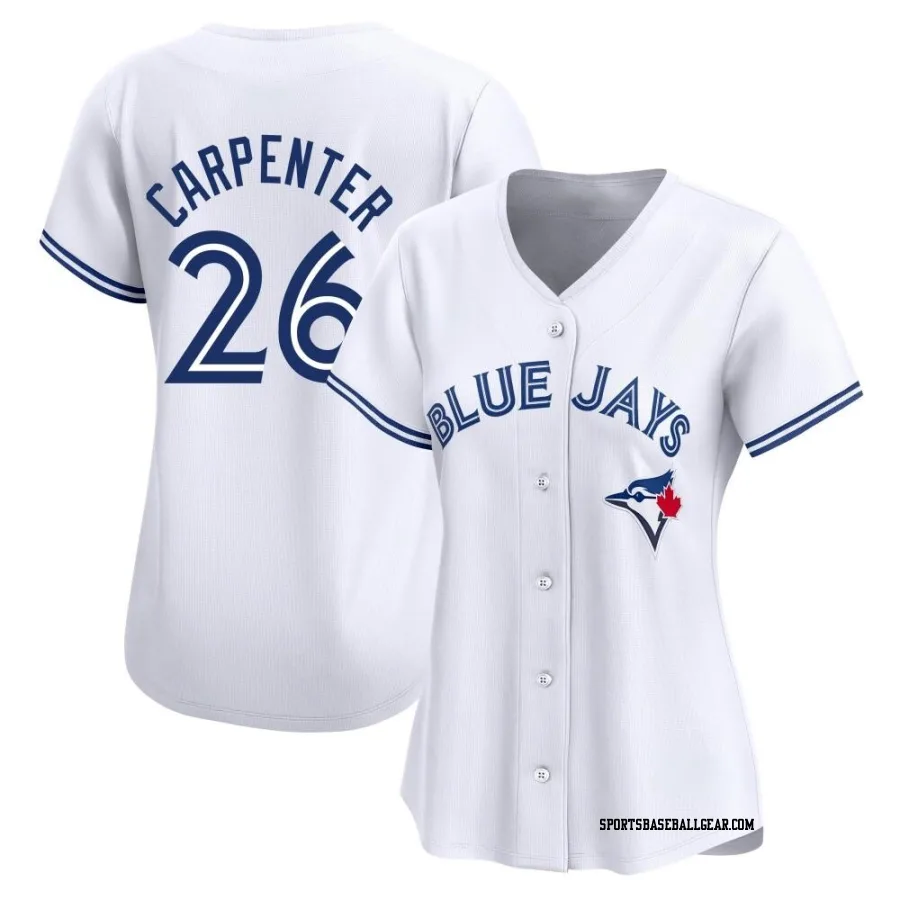 Chris Carpenter Women's Toronto Blue Jays White Limited Home Jersey