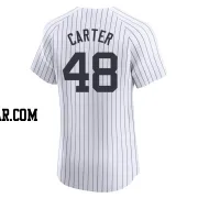 Chris Carter Men's New York Yankees White Elite Home Jersey