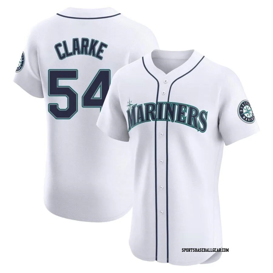 Chris Clarke Men's Seattle Mariners White Elite Home Jersey