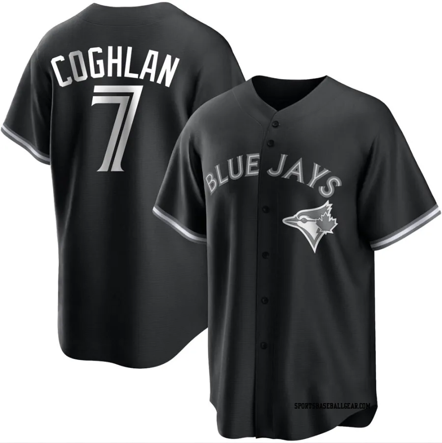 Chris Coghlan Men's Toronto Blue Jays Black/White Replica Jersey