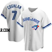 Chris Coghlan Men's Toronto Blue Jays White Replica Home Cooperstown Collection Jersey