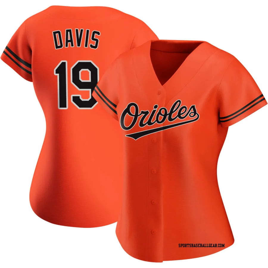 Chris Davis Women's Baltimore Orioles Orange Replica Alternate Jersey