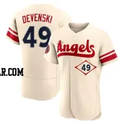 Chris Devenski Men's Los Angeles Angels Cream Authentic 2022 City Connect Jersey