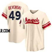 Chris Devenski Men's Los Angeles Angels Cream Replica 2022 City Connect Jersey