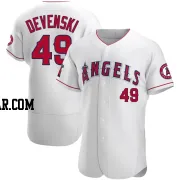 Chris Devenski Men's Los Angeles Angels White Authentic Jersey