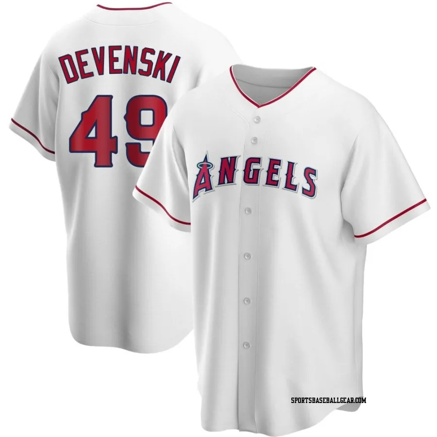 Chris Devenski Men's Los Angeles Angels White Replica Home Jersey