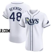 Chris Devenski Men's Tampa Bay Rays White Elite Home Jersey