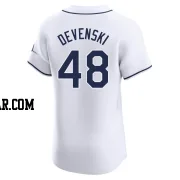 Chris Devenski Men's Tampa Bay Rays White Elite Home Jersey