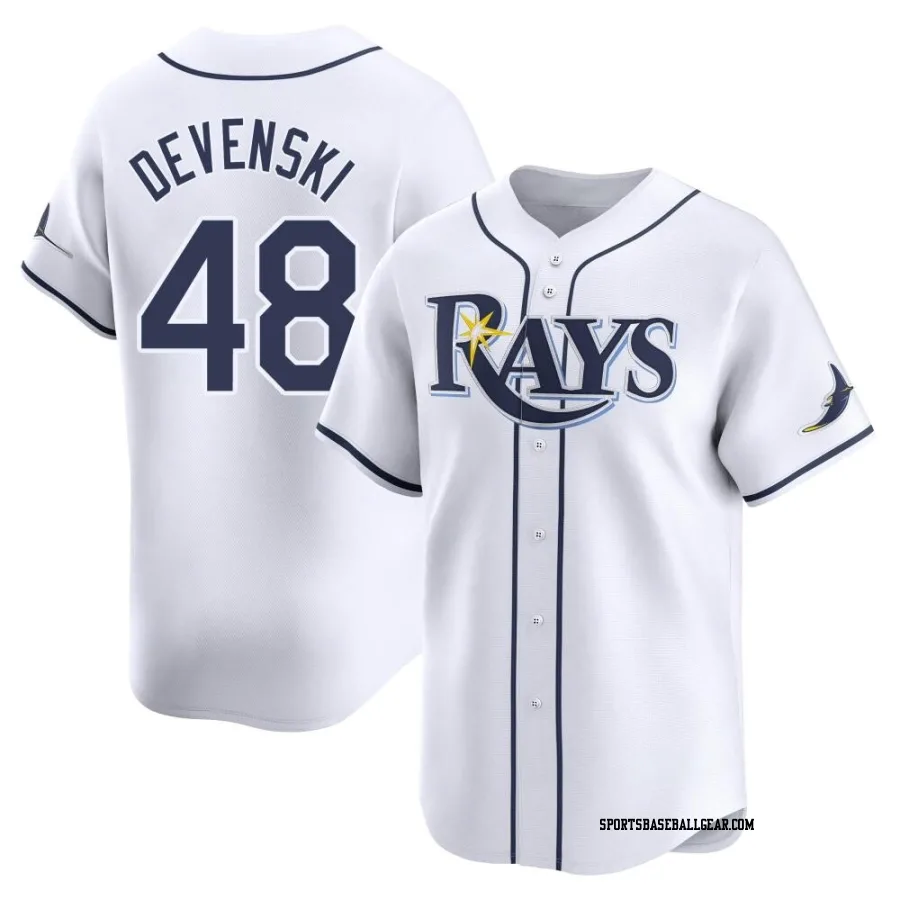 Chris Devenski Men's Tampa Bay Rays White Limited Home Jersey