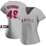 Chris Devenski Women's Los Angeles Angels Authentic Silver Road Jersey