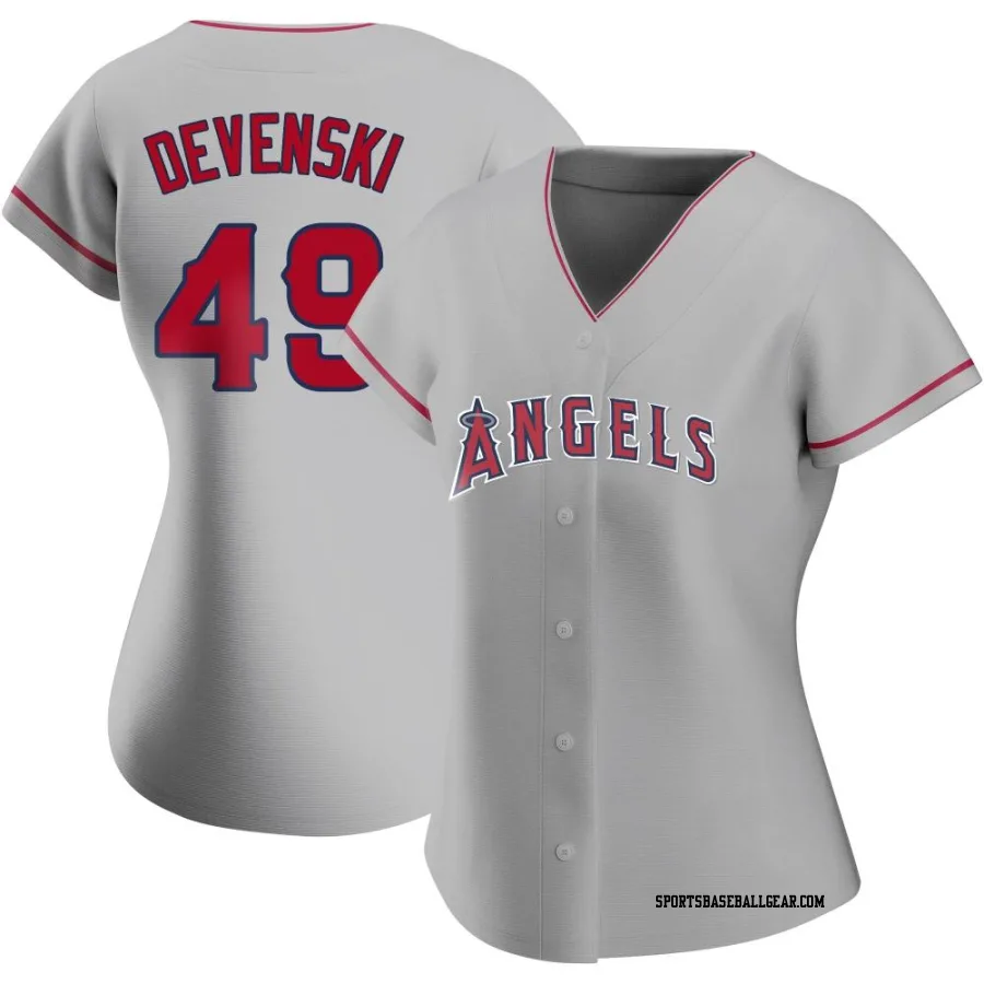 Chris Devenski Women's Los Angeles Angels Replica Silver Road Jersey