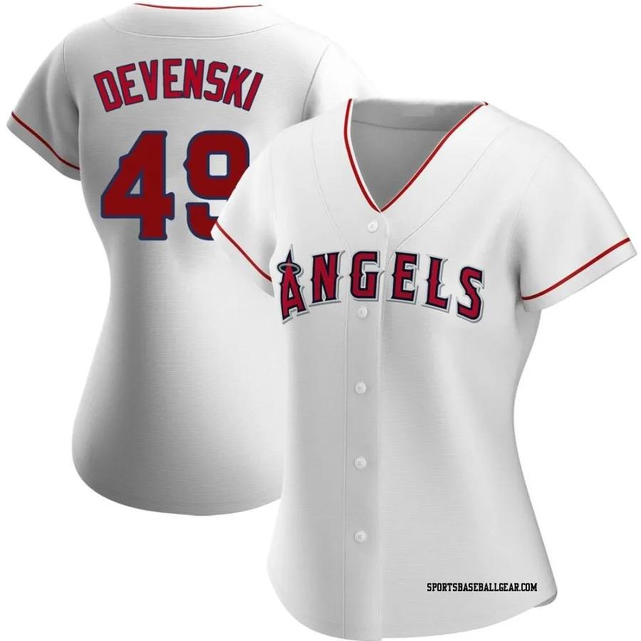 Chris Devenski Women's Los Angeles Angels White Authentic Home Jersey