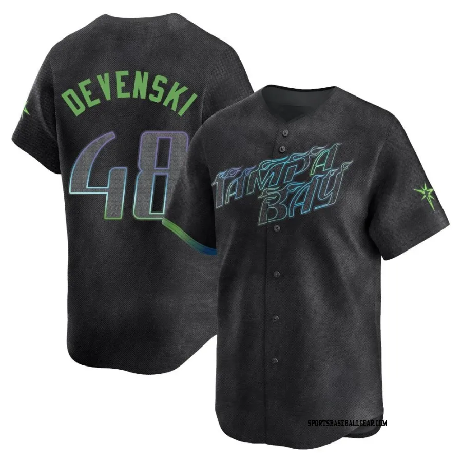 Chris Devenski Youth Tampa Bay Rays Charcoal Limited 2024 City Connect Jersey