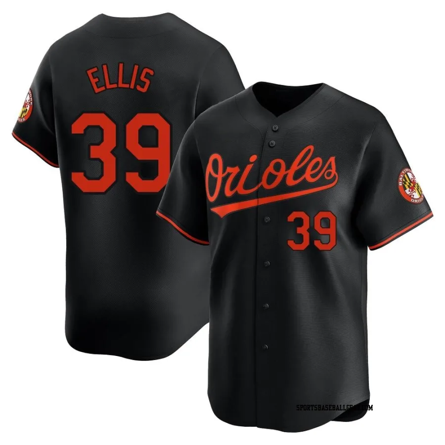 Chris Ellis Men's Baltimore Orioles Black Limited Alternate Jersey