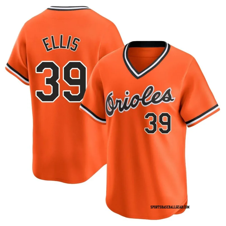 Chris Ellis Men's Baltimore Orioles Orange Limited Cooperstown Collection Jersey