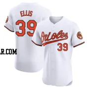 Chris Ellis Men's Baltimore Orioles White Elite Home Jersey