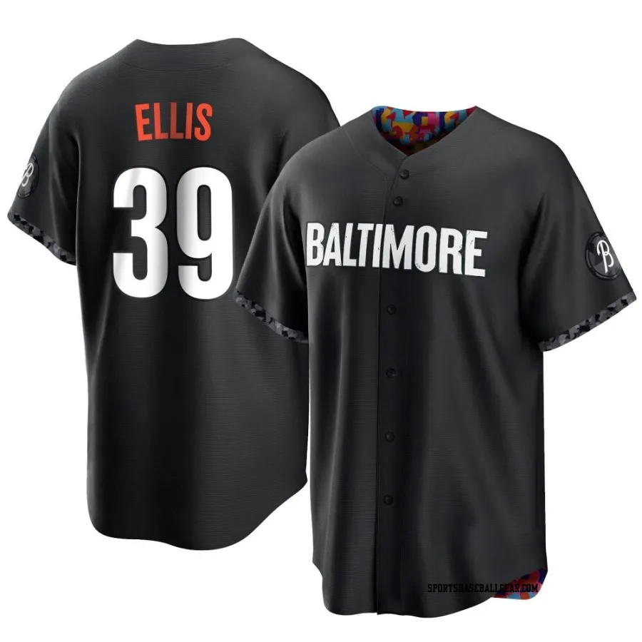 Chris Ellis Youth Baltimore Orioles Black Replica 2023 City Connect Jersey