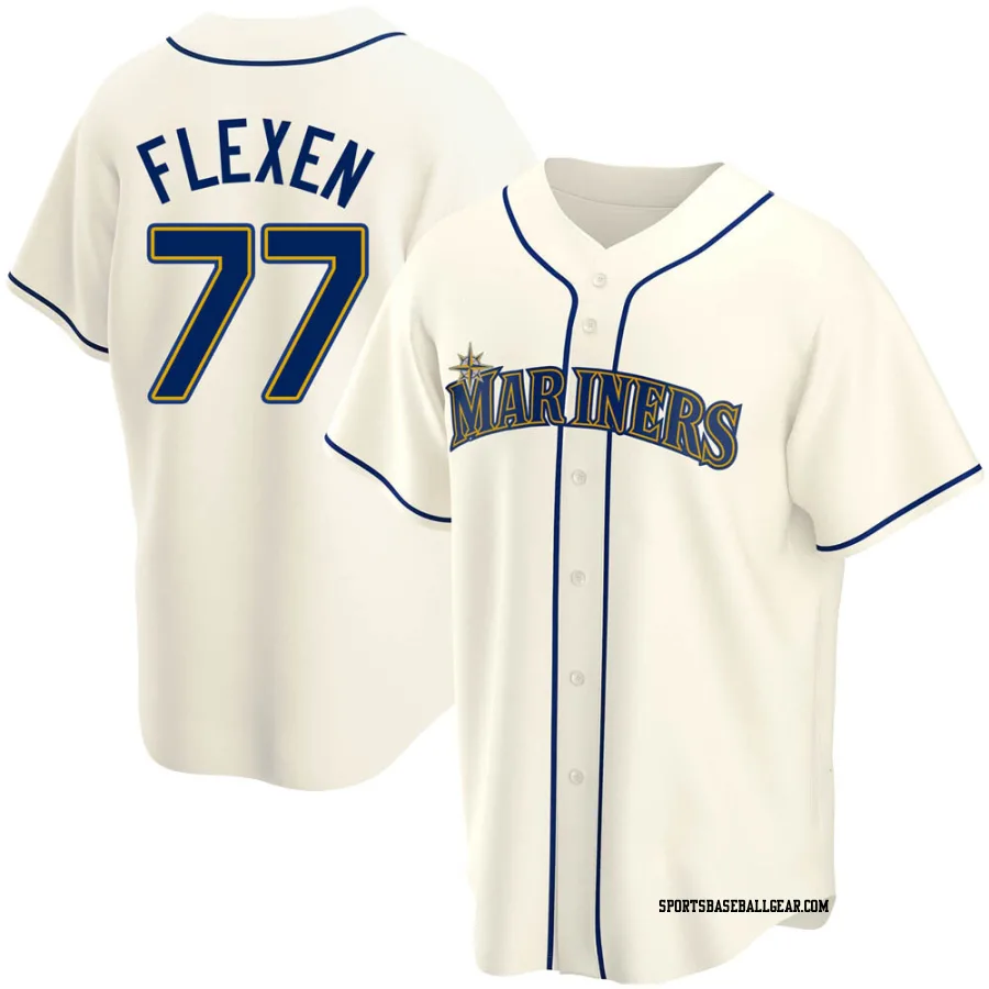 Chris Flexen Men's Seattle Mariners Cream Replica Alternate Jersey