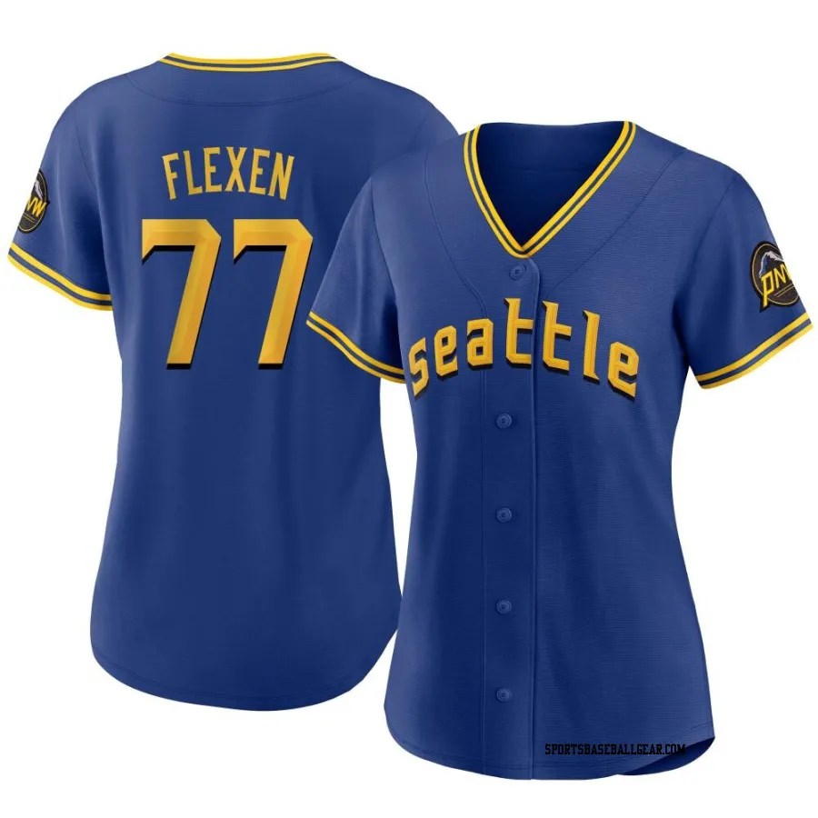 Chris Flexen Women's Seattle Mariners Royal Authentic 2023 City Connect Jersey