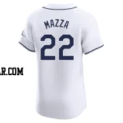 Chris Mazza Men's Tampa Bay Rays White Elite Home Jersey